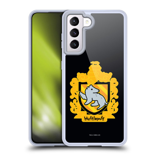 Harry Potter Deathly Hallows I Hufflepuff Crest Soft Gel Case for Samsung Galaxy S21 5G & MagSafe