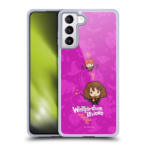 Harry Potter Deathly Hallows I Hermione Ron Spell Soft Gel Case for Samsung Galaxy S21+ 5G & MagSafe
