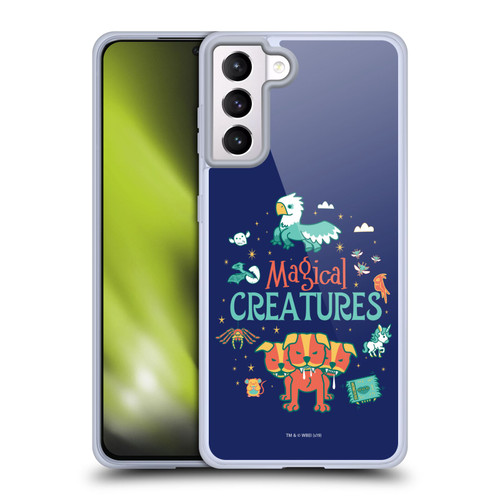 Harry Potter Deathly Hallows I Magical Creatures Soft Gel Case for Samsung Galaxy S21+ 5G & MagSafe
