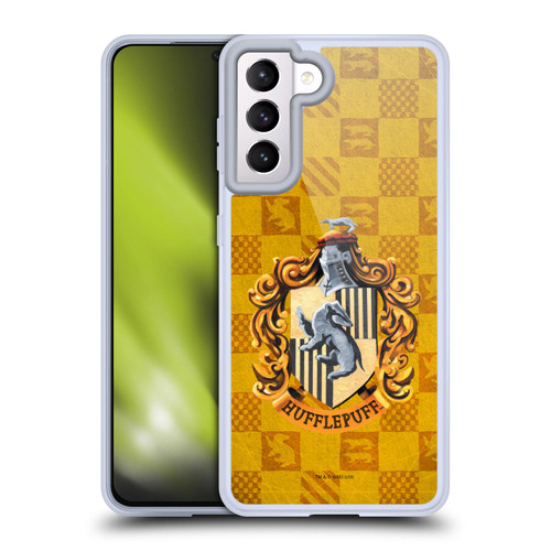Harry Potter Prisoner Of Azkaban I Hufflepuff Crest Soft Gel Case for Samsung Galaxy S21 5G & MagSafe