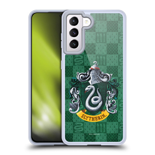 Harry Potter Prisoner Of Azkaban I Slytherin Crest Soft Gel Case for Samsung Galaxy S21 5G & MagSafe