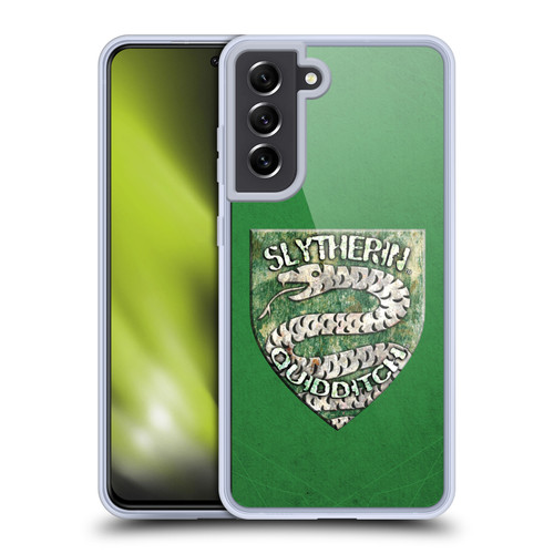 Harry Potter Prisoner Of Azkaban V Slytherin Quidditch Badge Soft Gel Case for Samsung Galaxy S21 FE 5G & MagSafe