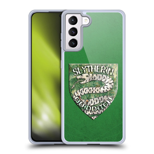 Harry Potter Prisoner Of Azkaban V Slytherin Quidditch Badge Soft Gel Case for Samsung Galaxy S21+ 5G & MagSafe