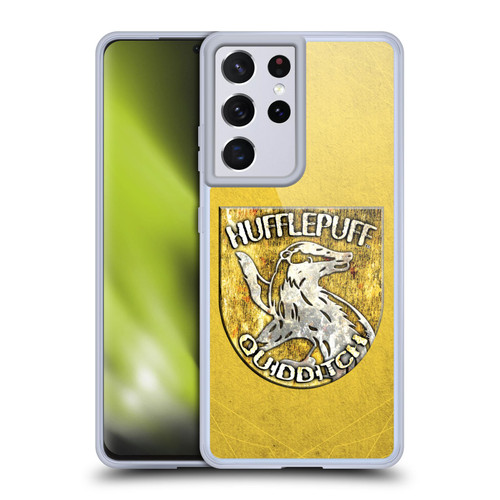 Harry Potter Prisoner Of Azkaban V Hufflepuff Quidditch Badge Soft Gel Case for Samsung Galaxy S21 Ultra 5G & MagSafe