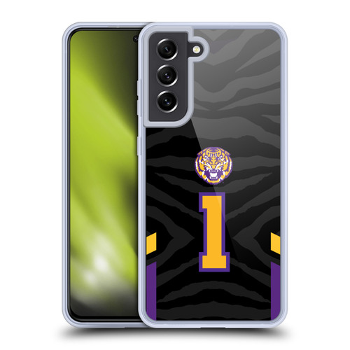 Louisiana State University LSU LSU Jersey Volleyball 1 Soft Gel Case for Samsung Galaxy S21 FE 5G & MagSafe