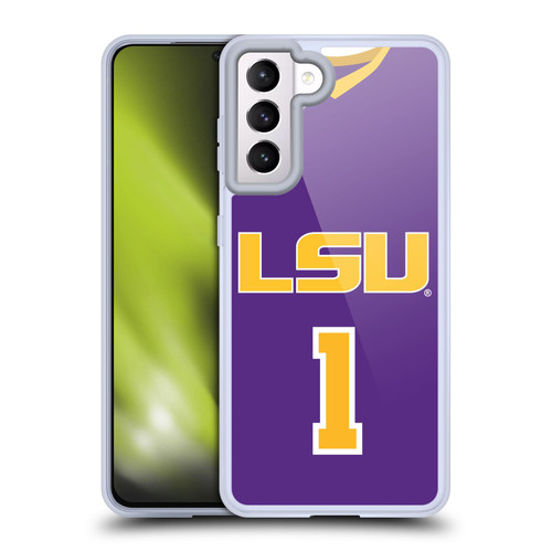 Louisiana State University LSU LSU Jersey Basketball 1 Soft Gel Case for Samsung Galaxy S21 5G & MagSafe