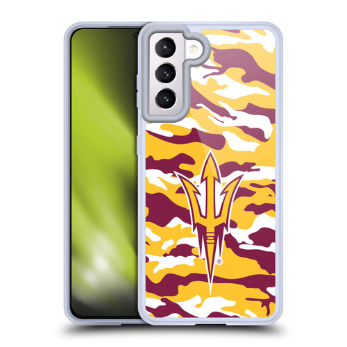 Arizona State University ASU Arizona State Art Camou Soft Gel Case for Samsung Galaxy S21 5G & MagSafe