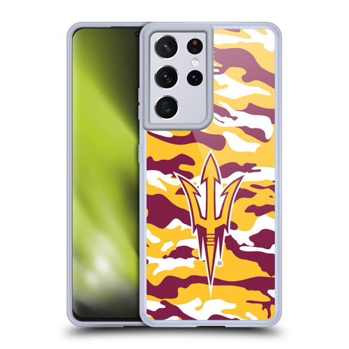 Arizona State University ASU Arizona State Art Camou Soft Gel Case for Samsung Galaxy S21 Ultra 5G & MagSafe