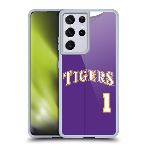 Louisiana State University LSU LSU Jersey Baseball 3 Soft Gel Case for Samsung Galaxy S21 Ultra 5G & MagSafe