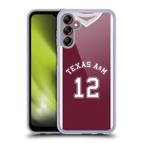 Texas A&M University TAMU Texas A&m University Basketball Jersey Soft Gel Case for Samsung Galaxy A14 5G