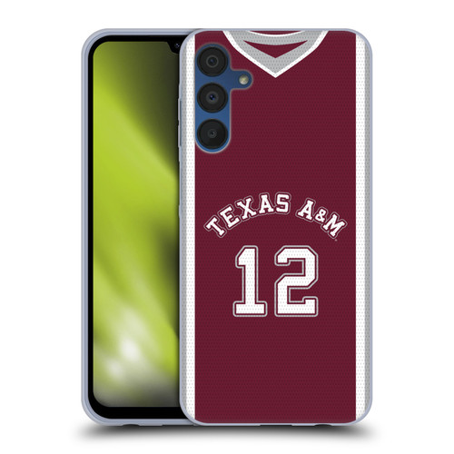 Texas A&M University TAMU Texas A&m University Basketball Jersey Soft Gel Case for Samsung Galaxy A15 & MagSafe