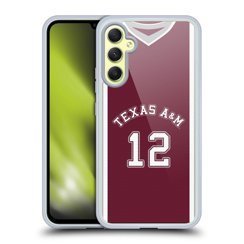 Texas A&M University TAMU Texas A&m University Basketball Jersey Soft Gel Case for Samsung Galaxy A34 5G