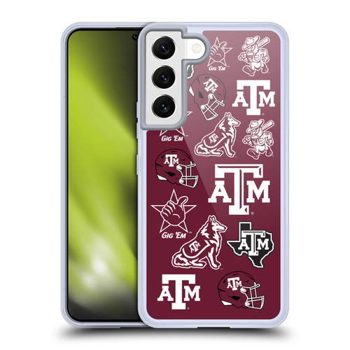 Texas A&M University TAMU Texas A&m University Collage Soft Gel Case for Samsung Galaxy S22 5G & MagSafe