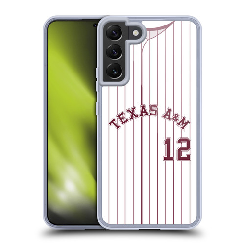 Texas A&M University TAMU Texas A&m University Baseball Jersey Soft Gel Case for Samsung Galaxy S22+ 5G & MagSafe