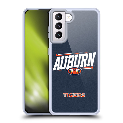 Auburn University AU Auburn University Double Bar Soft Gel Case for Samsung Galaxy S21 5G & MagSafe