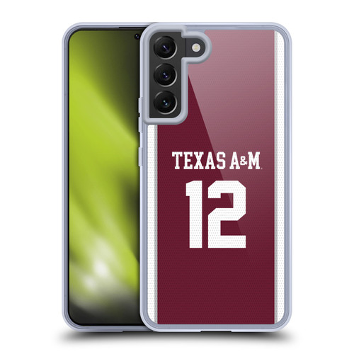 Texas A&M University TAMU Texas A&m University Football Jersey Soft Gel Case for Samsung Galaxy S22+ 5G & MagSafe