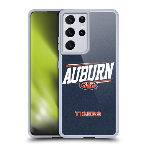 Auburn University AU Auburn University Double Bar Soft Gel Case for Samsung Galaxy S21 Ultra 5G & MagSafe