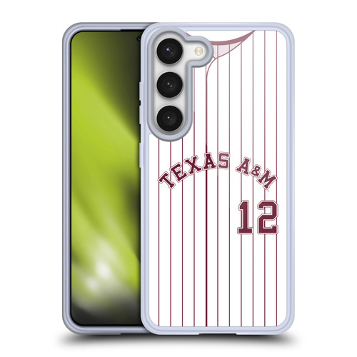 Texas A&M University TAMU Texas A&m University Baseball Jersey Soft Gel Case for Samsung Galaxy S23 5G & MagSafe