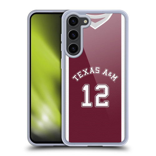 Texas A&M University TAMU Texas A&m University Basketball Jersey Soft Gel Case for Samsung Galaxy S23+ 5G & MagSafe