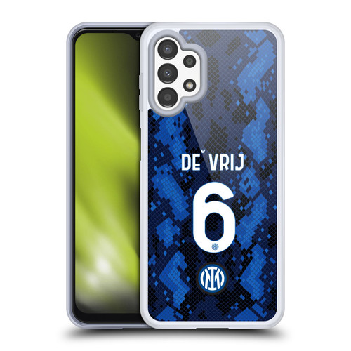 Fc Internazionale Milano 2021/22 Players Home Kit Stefan de Vrij Soft Gel Case for Samsung Galaxy A13 (2022)