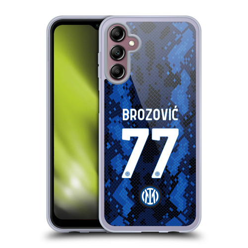 Fc Internazionale Milano 2021/22 Players Home Kit Marcelo Brozovic Soft Gel Case for Samsung Galaxy A14 5G