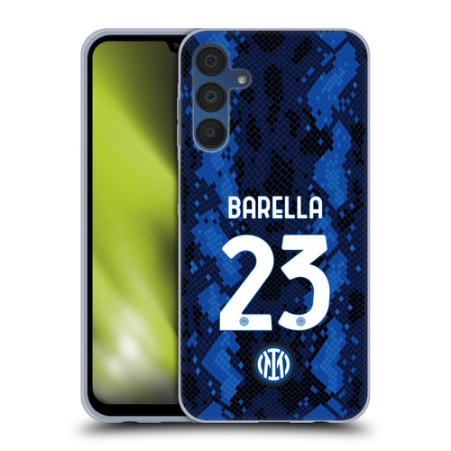 Fc Internazionale Milano 2021/22 Players Home Kit Nicolò Barella Soft Gel Case for Samsung Galaxy A15 & MagSafe