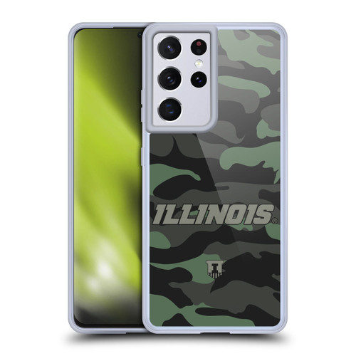 University Of Illinois U Of I University Of Illinois Art Camou Mono Soft Gel Case for Samsung Galaxy S21 Ultra 5G & MagSafe