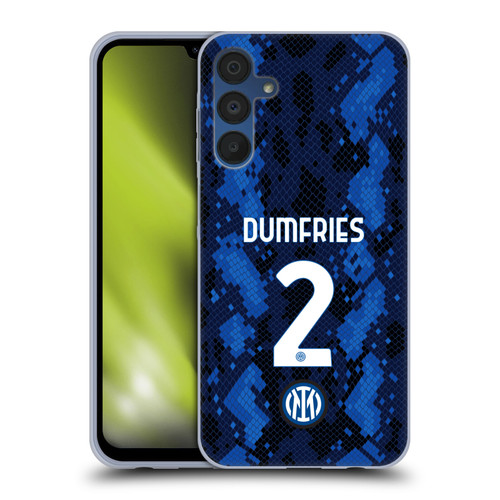 Fc Internazionale Milano 2021/22 Players Home Kit Denzel Dumfries Soft Gel Case for Samsung Galaxy A15 & MagSafe