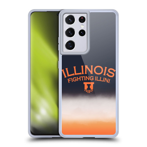 University Of Illinois U Of I University Of Illinois Art Fighting Illini 1 Soft Gel Case for Samsung Galaxy S21 Ultra 5G & MagSafe