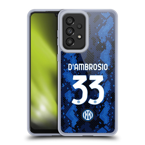 Fc Internazionale Milano 2021/22 Players Home Kit Danilo D'Ambrosio Soft Gel Case for Samsung Galaxy A33 5G (2022)