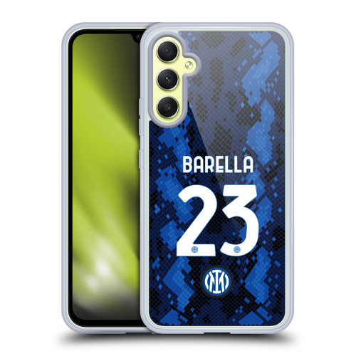Fc Internazionale Milano 2021/22 Players Home Kit Nicolò Barella Soft Gel Case for Samsung Galaxy A34 5G