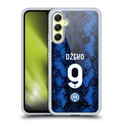 Fc Internazionale Milano 2021/22 Players Home Kit Edin Dzeko Soft Gel Case for Samsung Galaxy A34 5G