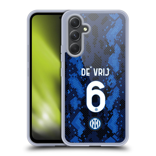 Fc Internazionale Milano 2021/22 Players Home Kit Stefan de Vrij Soft Gel Case for Samsung Galaxy A54 5G
