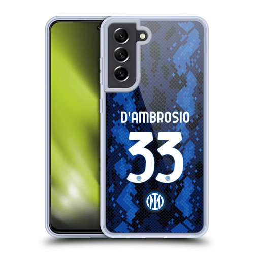 Fc Internazionale Milano 2021/22 Players Home Kit Danilo D'Ambrosio Soft Gel Case for Samsung Galaxy S21 FE 5G & MagSafe