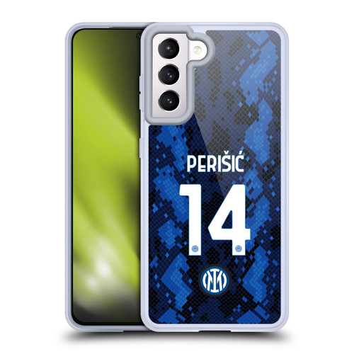 Fc Internazionale Milano 2021/22 Players Home Kit Ivan Perisic Soft Gel Case for Samsung Galaxy S21 5G & MagSafe