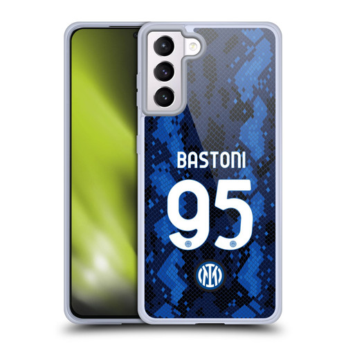 Fc Internazionale Milano 2021/22 Players Home Kit Alessandro Bastoni Soft Gel Case for Samsung Galaxy S21+ 5G & MagSafe