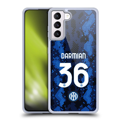 Fc Internazionale Milano 2021/22 Players Home Kit Matteo Darmian Soft Gel Case for Samsung Galaxy S21+ 5G & MagSafe