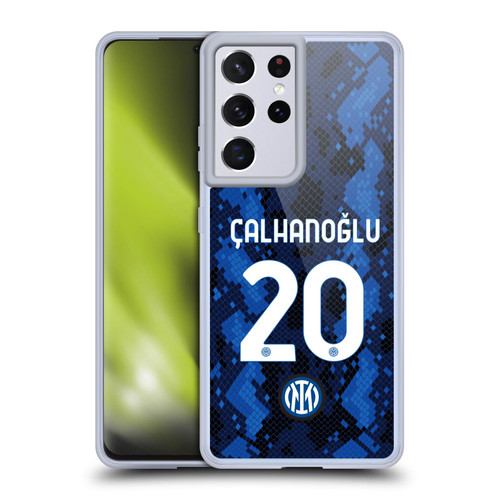 Fc Internazionale Milano 2021/22 Players Home Kit Hakan Çalhanoglu Soft Gel Case for Samsung Galaxy S21 Ultra 5G & MagSafe