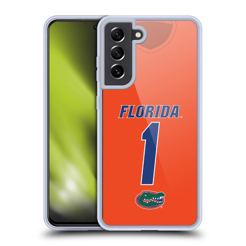 University Of Florida UF University of Florida Jersey Basketball Orange Soft Gel Case for Samsung Galaxy S21 FE 5G & MagSafe