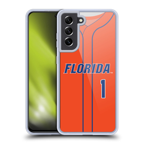 University Of Florida UF University of Florida Jersey Baseball Orange Soft Gel Case for Samsung Galaxy S21 FE 5G & MagSafe