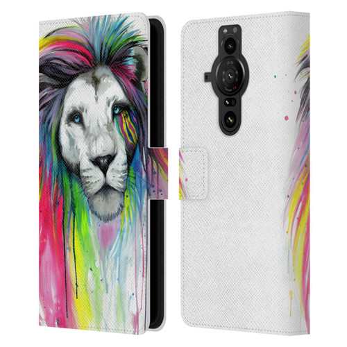 Pixie Cold Cats Rainbow Mane Leather Book Wallet Case Cover For Sony Xperia Pro-I