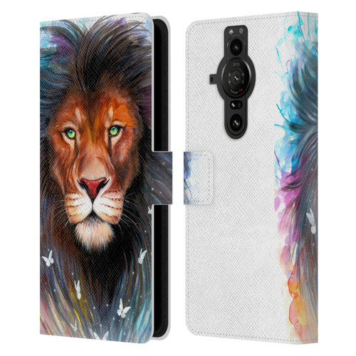 Pixie Cold Cats Sacred King Leather Book Wallet Case Cover For Sony Xperia Pro-I