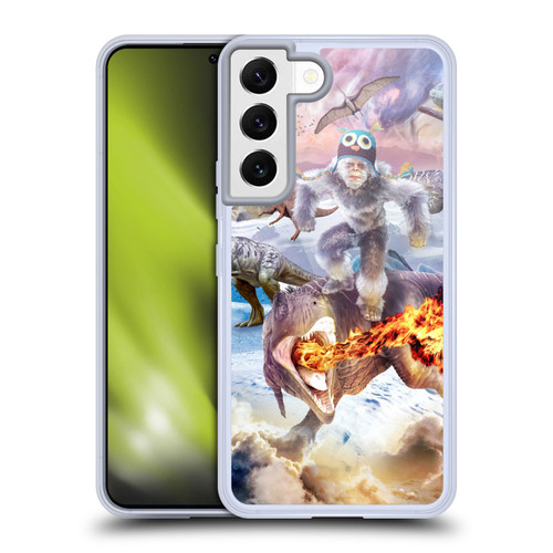 Random Galaxy Mixed Designs Monkey Riding Dinosaur Soft Gel Case for Samsung Galaxy S22 5G & MagSafe