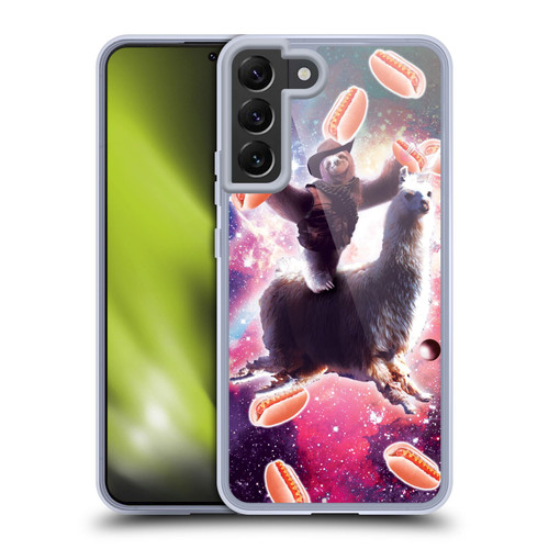 Random Galaxy Mixed Designs Cowboy Sloth Llama & Hotdog Soft Gel Case for Samsung Galaxy S22+ 5G & MagSafe