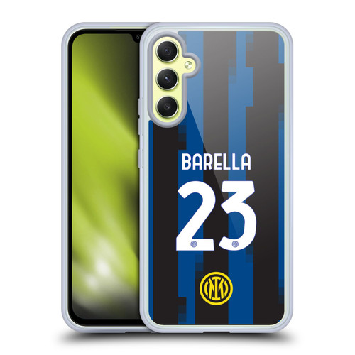 Fc Internazionale Milano 2023/24 Players Home Kit Nicolò Barella Soft Gel Case for Samsung Galaxy A34 5G
