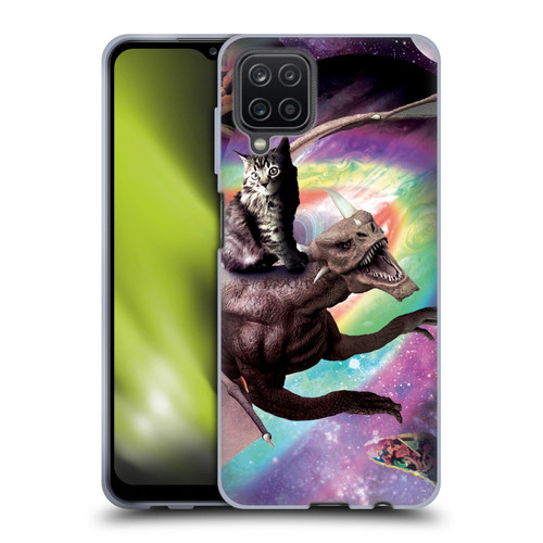 Random Galaxy Space Cat Galaxy Dragon Soft Gel Case for Samsung Galaxy A12 (2020)