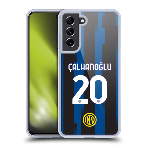 Fc Internazionale Milano 2023/24 Players Home Kit Hakan Çalhanoglu Soft Gel Case for Samsung Galaxy S21 FE 5G & MagSafe