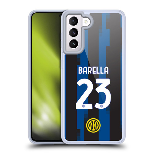 Fc Internazionale Milano 2023/24 Players Home Kit Nicolò Barella Soft Gel Case for Samsung Galaxy S21 5G & MagSafe