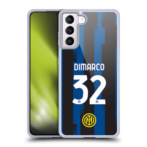 Fc Internazionale Milano 2023/24 Players Home Kit Federico Dimarco Soft Gel Case for Samsung Galaxy S21+ 5G & MagSafe