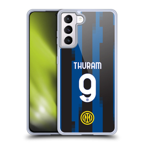 Fc Internazionale Milano 2023/24 Players Home Kit Marcus Thuram Soft Gel Case for Samsung Galaxy S21+ 5G & MagSafe